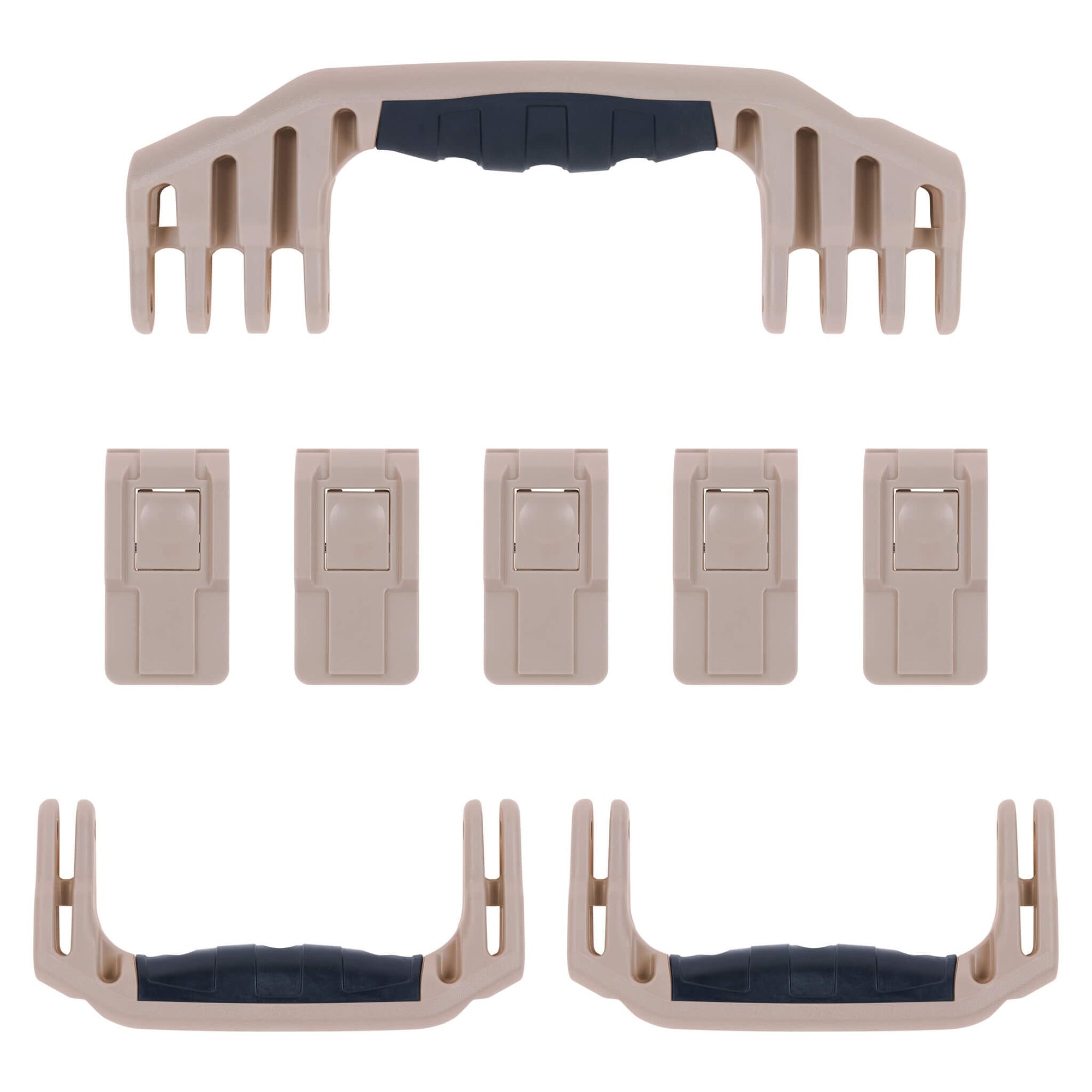 Pelican 1646 Air Replacement Handles & Latches, Desert Tan (Set of 3 Handles, 5 Latches) ColorCase 