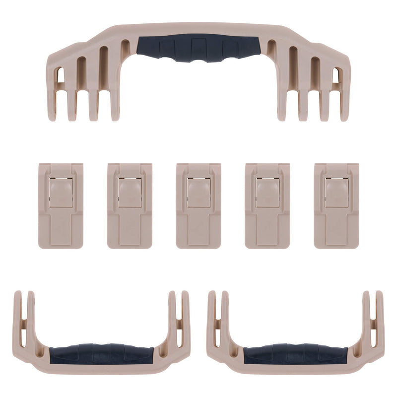 Pelican 1646 Air Replacement Handles & Latches, Desert Tan (Set of 3 Handles, 5 Latches) ColorCase 