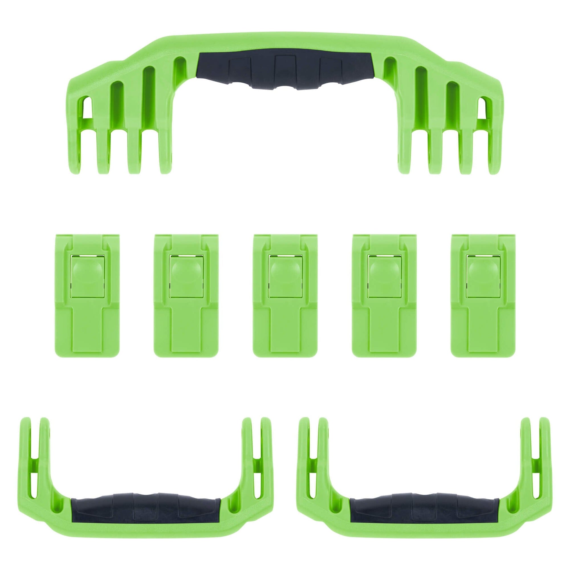 Pelican 1646 Air Replacement Handles & Latches, Lime Green (Set of 3 Handles, 5 Latches) ColorCase 