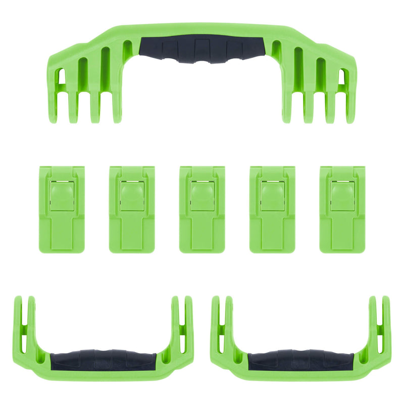 Pelican 1646 Air Replacement Handles & Latches, Lime Green (Set of 3 Handles, 5 Latches) ColorCase 