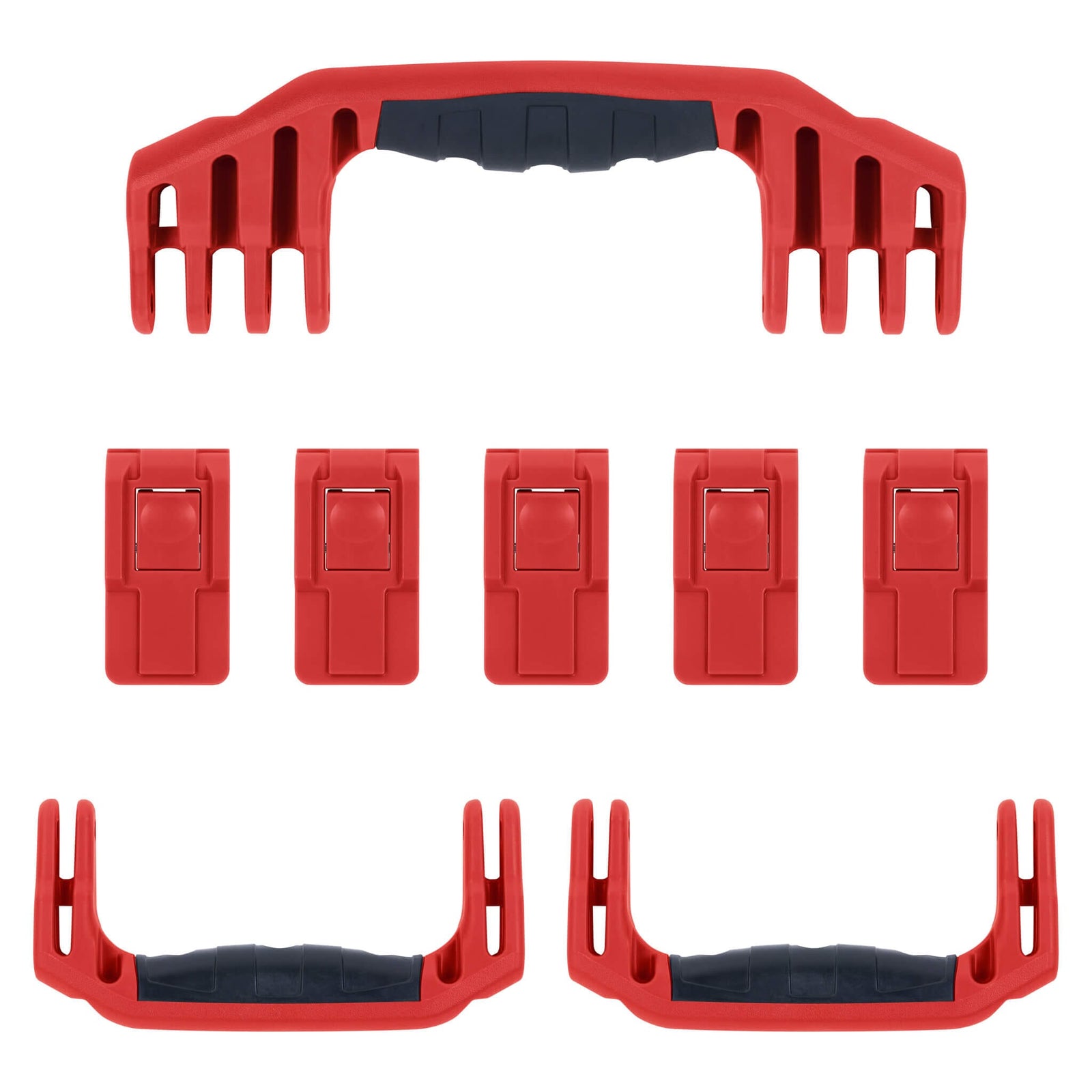 Pelican 1646 Air Replacement Handles & Latches, Red (Set of 3 Handles, 5 Latches) ColorCase 