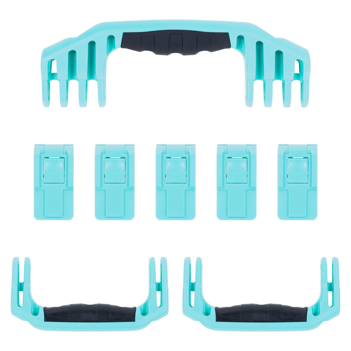 Pelican 1646 Air Replacement Handles &amp; Latches, Teal (Set of 3 Handles, 5 Latches) ColorCase 