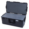 Pelican 1646 Air Case, Black with Black Handles & TSA Locking Latches Pick & Pluck Foam with Convoluted Lid Foam ColorCase 016460-0001-110-L10