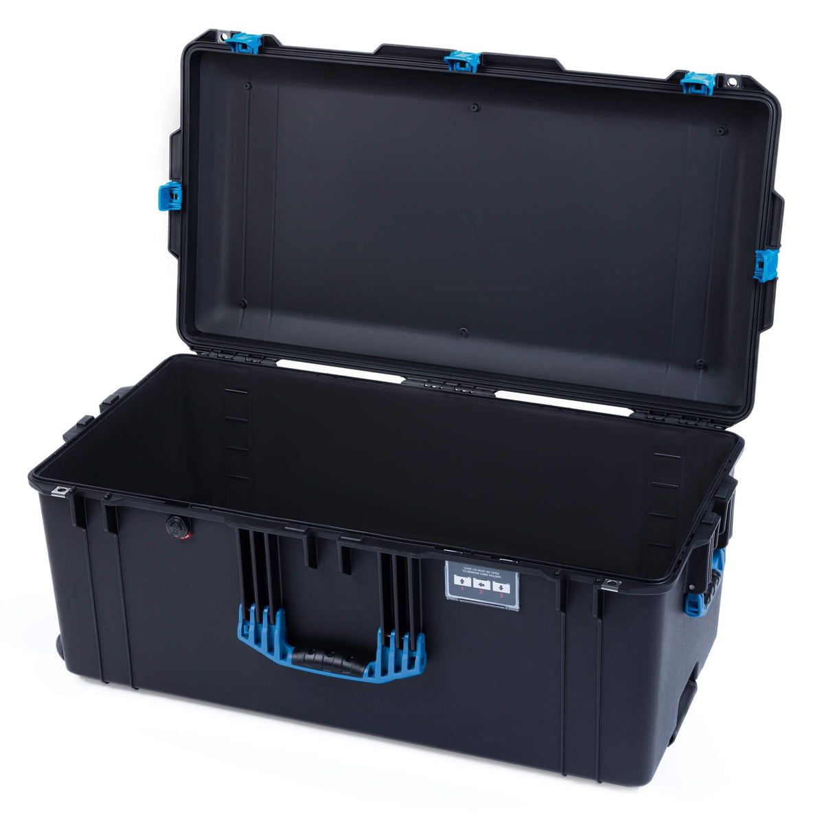 Pelican 1646 Air Case, Black with Blue Handles &amp; Latches Empty (Case Only) ColorCase 016460-0000-110-121