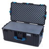 Pelican 1646 Air Case, Black with Blue Handles & Latches Pick & Pluck Foam with Convoluted Lid Foam ColorCase 016460-0001-110-121