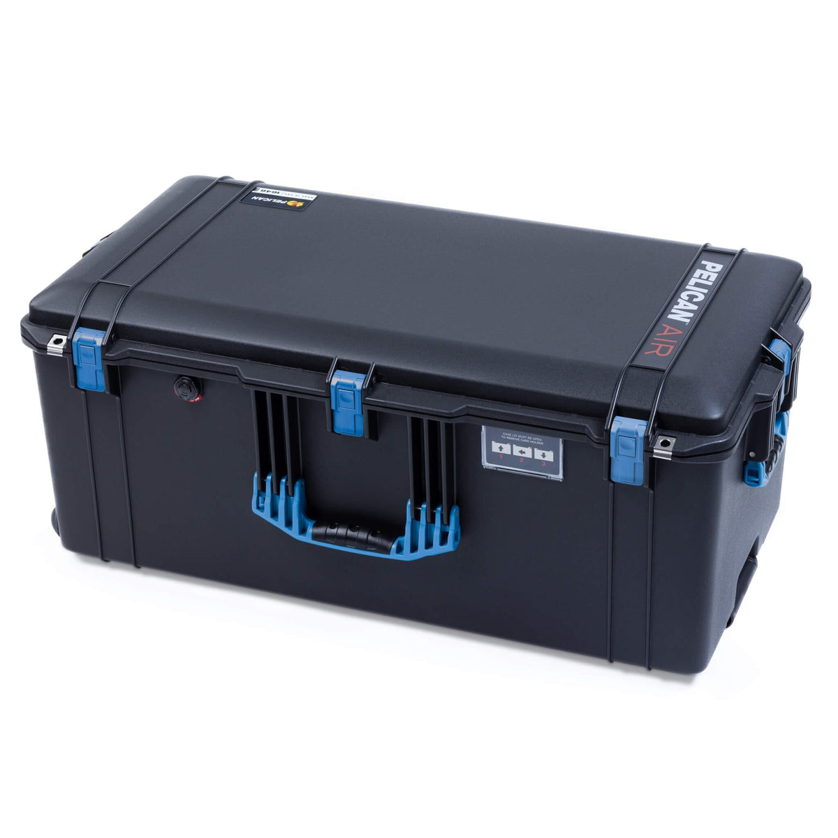 Pelican 1646 Air Case, Black with Blue Handles &amp; Latches ColorCase 