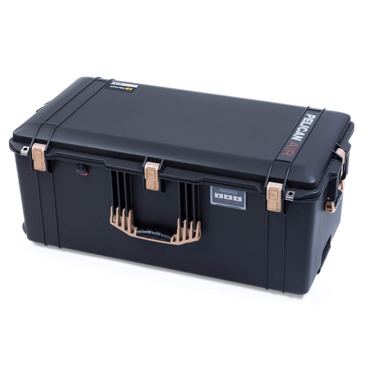 Pelican 1646 Air Case, Black with Desert Tan Handles &amp; Latches ColorCase 
