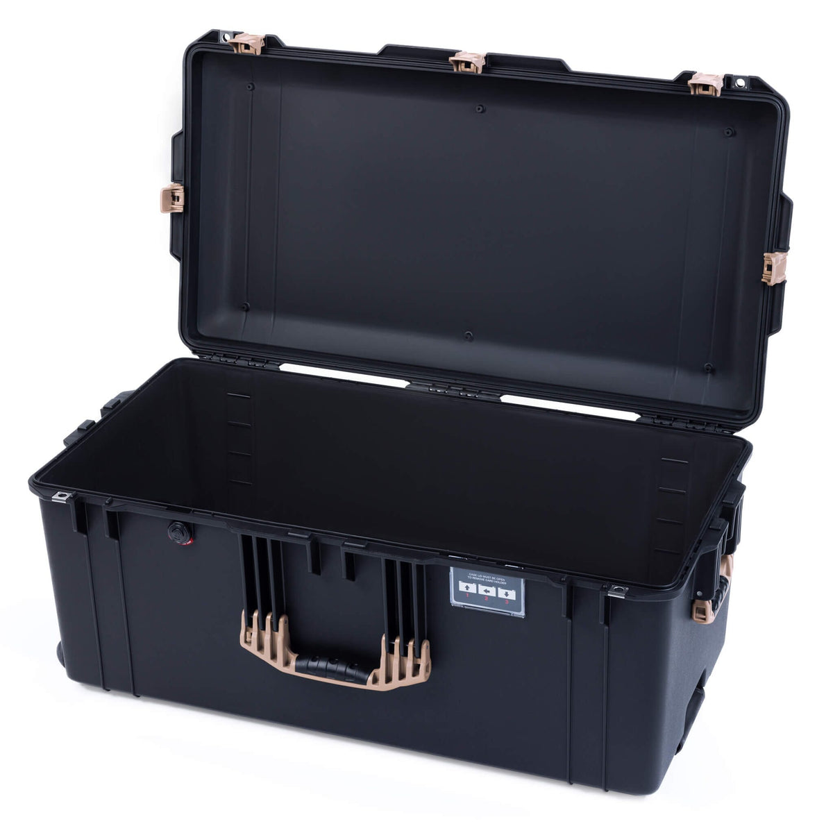 Pelican 1646 Air Case, Black with Desert Tan Handles &amp; Latches Empty (Case Only) ColorCase 016460-0000-110-311