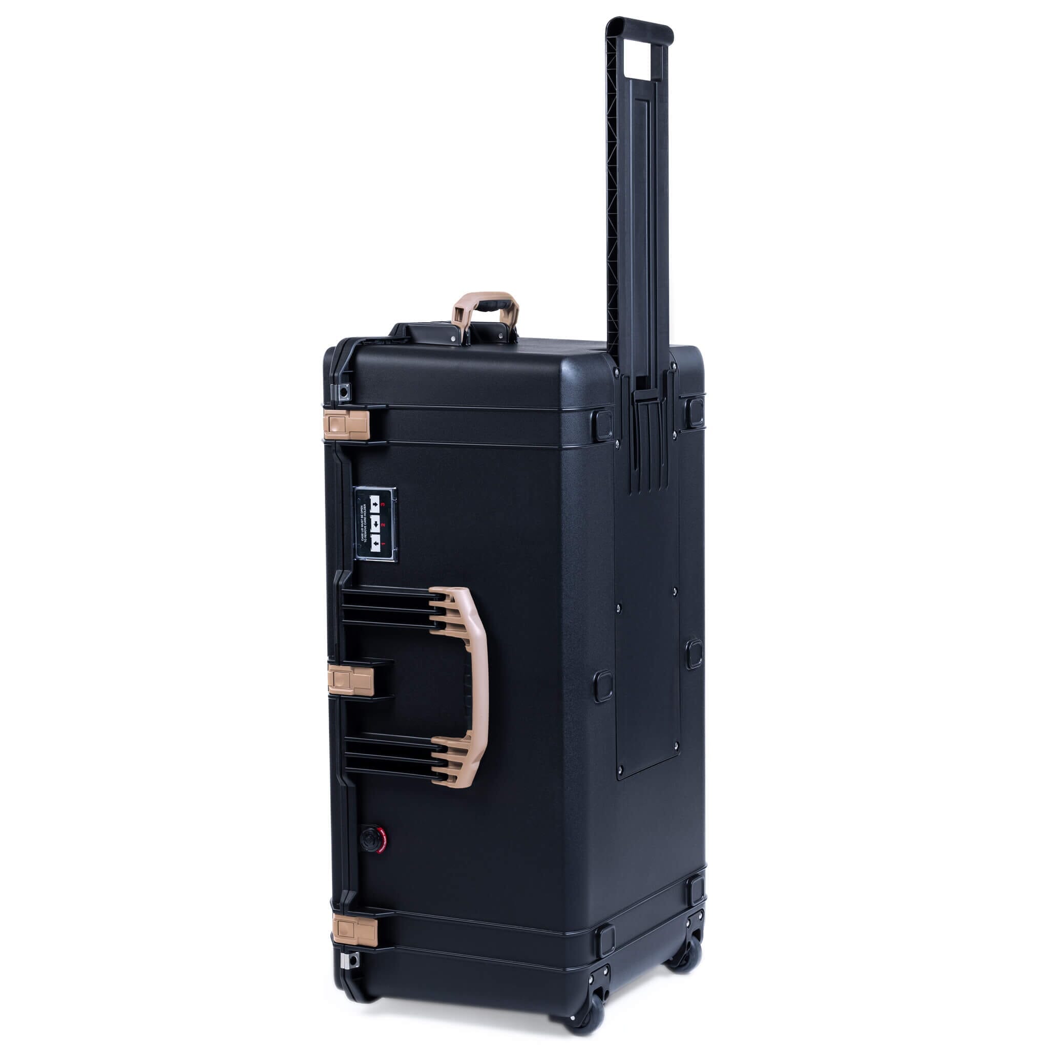 Pelican 1646 Air Case, Black with Desert Tan Handles & Latches ColorCase 