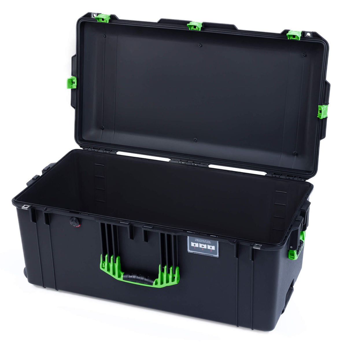 Pelican 1646 Air Case, Black with Lime Green Handles &amp; Latches Empty (Case Only) ColorCase 016460-0000-110-301
