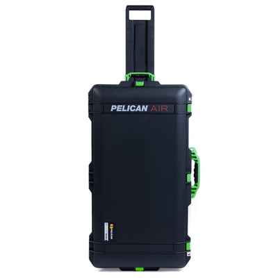 Pelican 1646 Air Case, Black with Lime Green Handles & Latches ColorCase