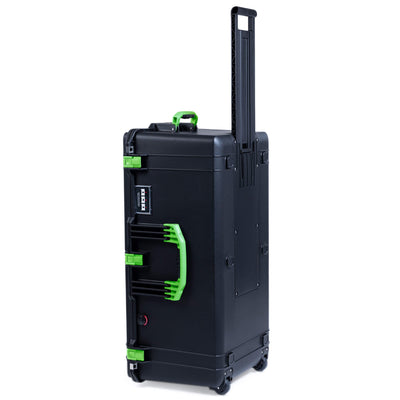 Pelican 1646 Air Case, Black with Lime Green Handles & Latches ColorCase
