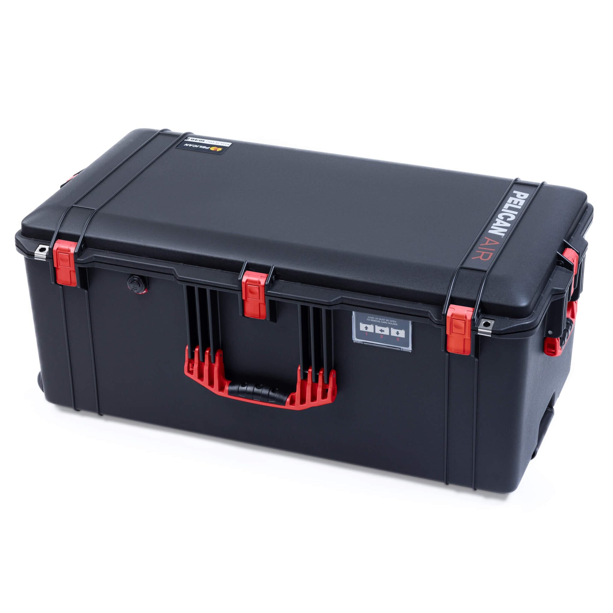 Pelican 1646 Air Case, Black with Red Handles & Latches ColorCase 