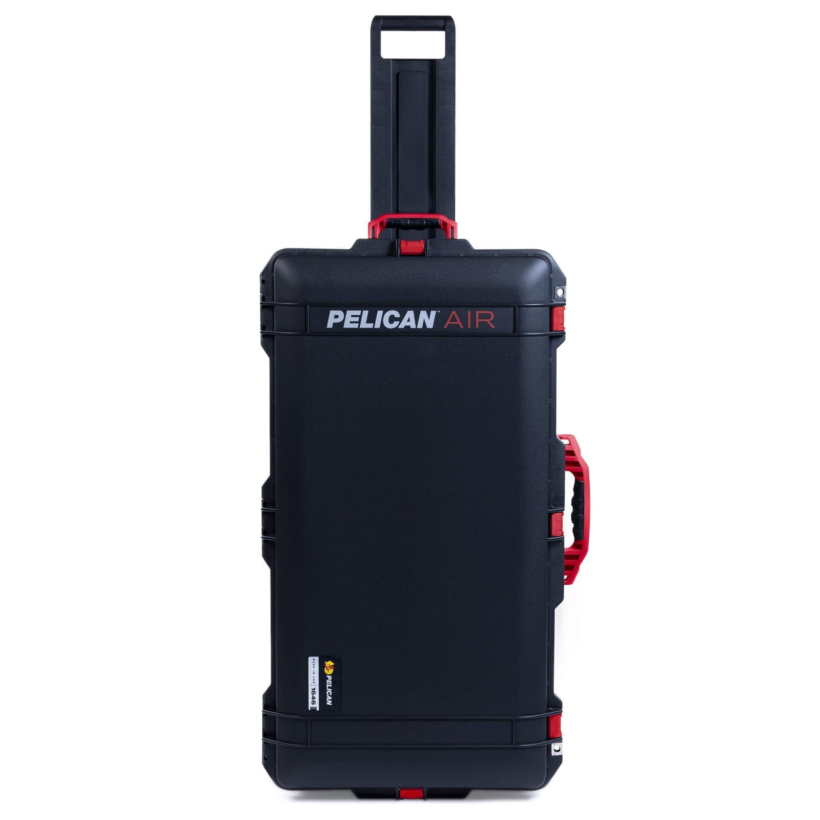 Pelican 1646 Air Case, Black with Red Handles & Latches ColorCase 