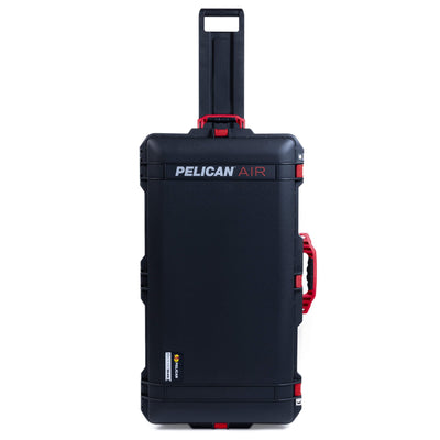 Pelican 1646 Air Case, Black with Red Handles & Latches ColorCase