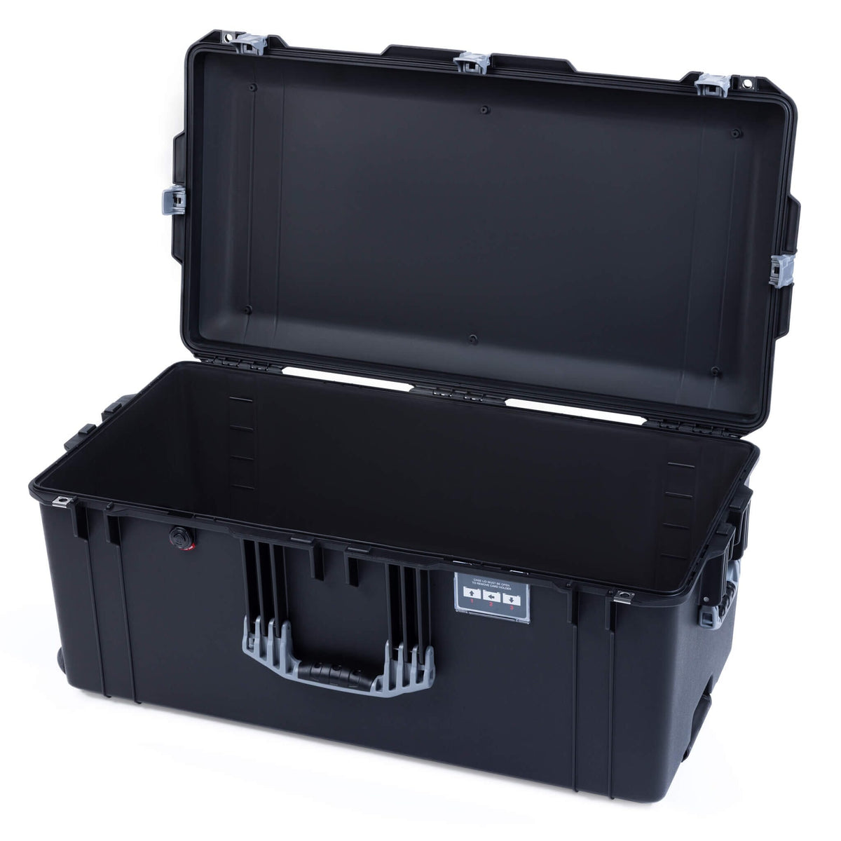 Pelican 1646 Air Case, Black with Silver Handles &amp; Latches Empty (Case Only) ColorCase 016460-0000-110-181