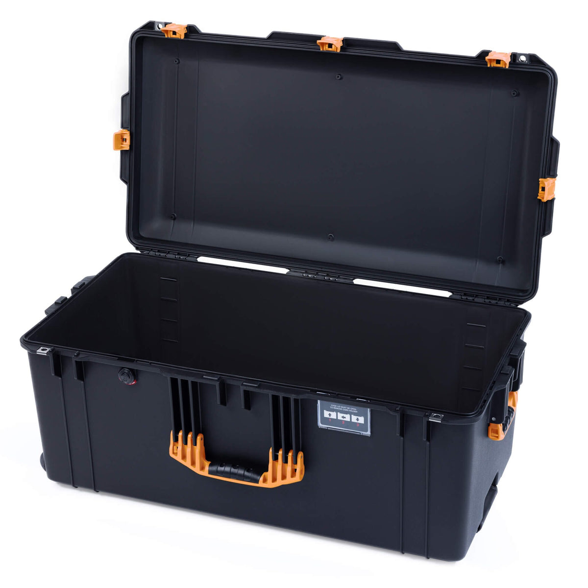 Pelican 1646 Air Case, Black with Yellow Handles &amp; Latches Empty (Case Only) ColorCase 016460-0000-110-241