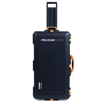 Pelican 1646 Air Case, Black with Yellow Handles & Latches ColorCase