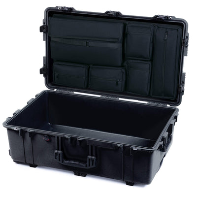 Pelican 1650 Case, Black with Black Handles & TSA Locking Latches Laptop Computer Lid Pouch Only ColorCase 016500-0200-110-L10