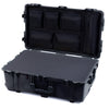 Pelican 1650 Case, Black with Black Handles & TSA Locking Latches Pick & Pluck Foam with Mesh Lid Organizer ColorCase 016500-0101-110-L10
