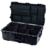 Pelican 1650 Case, Black with Black Handles & TSA Locking Latches TrekPak Divider System with Laptop Computer Pouch ColorCase 016500-0220-110-L10
