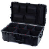 Pelican 1650 Case, Black TrekPak Divider System with Mesh Lid Organizer ColorCase 016500-0120-110-110