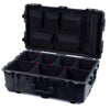 Pelican 1650 Case, Black (Push-Button Latches) TrekPak Divider System with Mesh Lid Organizer ColorCase 016500-0120-110-111