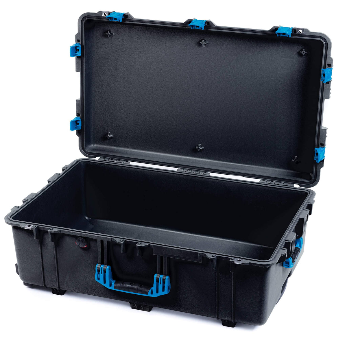 Pelican 1650 Case, Black with Blue Handles &amp; Push-Button Latches None (Case Only) ColorCase 016500-0000-110-121