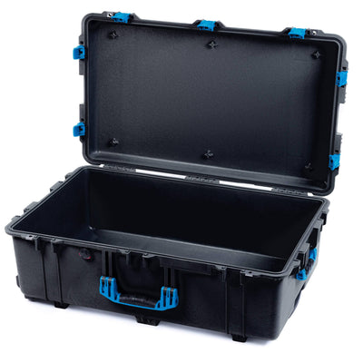 Pelican 1650 Case, Black with Blue Handles & Push-Button Latches None (Case Only) ColorCase 016500-0000-110-121