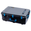 Pelican 1650 Case, Black with Blue Handles & Push-Button Latches ColorCase