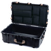 Pelican 1650 Case, Black with Desert Tan Handles & Latches Laptop Computer Lid Pouch Only ColorCase 016500-0200-110-310