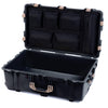 Pelican 1650 Case, Black with Desert Tan Handles & Latches Mesh Lid Organizer Only ColorCase 016500-0100-110-310