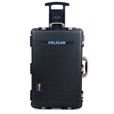 Pelican 1650 Case, Black with Desert Tan Handles & Latches ColorCase