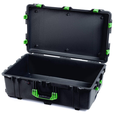 Pelican 1650 Case, Black with Lime Green Handles & Push-Button Latches None (Case Only) ColorCase 016500-0000-110-301