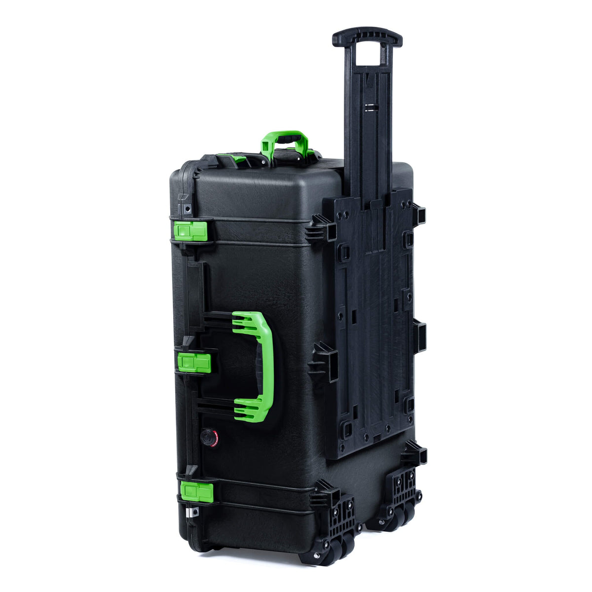 Pelican 1650 Case, Black with Lime Green Handles &amp; Push-Button Latches ColorCase 