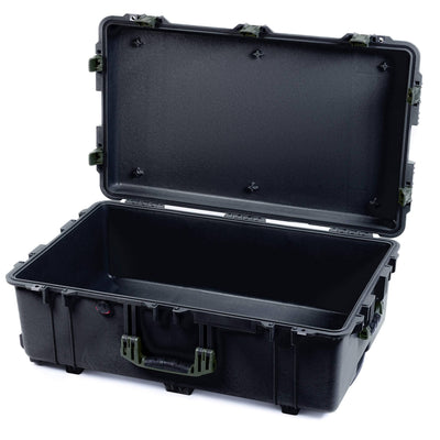Pelican 1650 Case, Black with OD Green Handles & Push-Button Latches None (Case Only) ColorCase 016500-0000-110-131