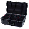 Pelican 1650 Case, Black with OD Green Handles & Latches TrekPak Divider System with Mesh Lid Organizer ColorCase 016500-0120-110-130