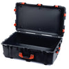 Pelican 1650 Case, Black with Orange Handles & Push-Button Latches None (Case Only) ColorCase 016500-0000-110-151