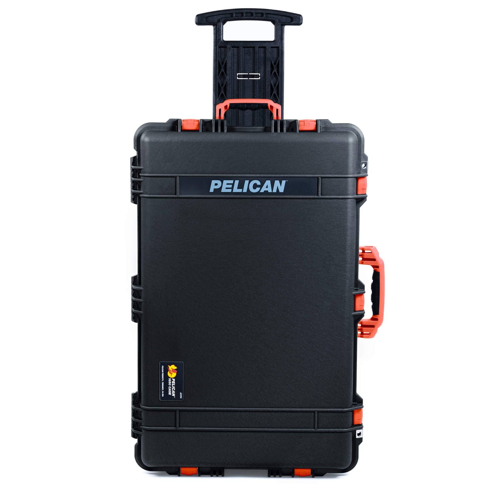Pelican 1650 Case, Black with Orange Handles & Latches ColorCase 