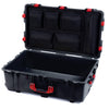 Pelican 1650 Case, Black with Red Handles & Latches Mesh Lid Organizer Only ColorCase 016500-0100-110-320