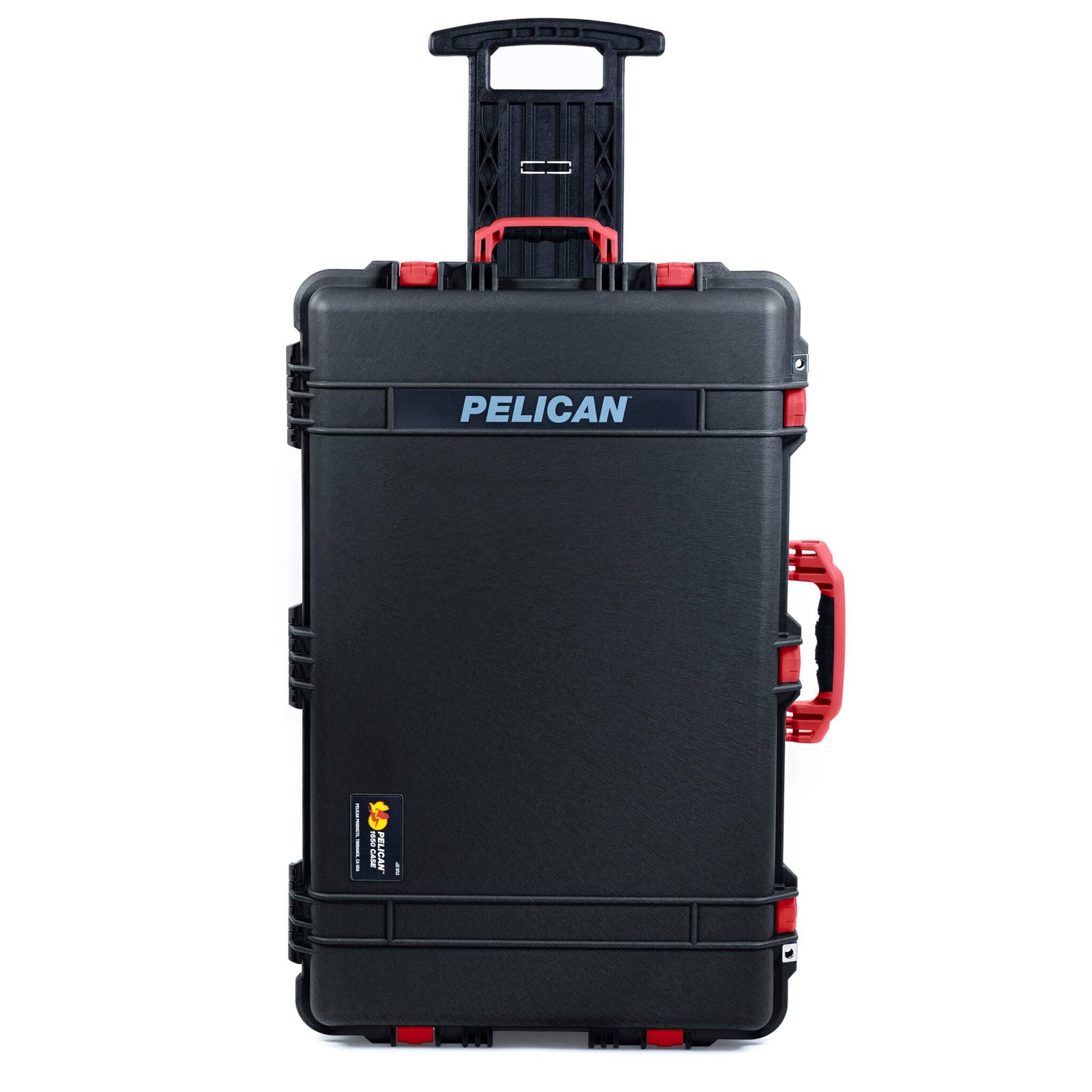 Pelican 1650 Case, Black with Red Handles & Latches ColorCase 
