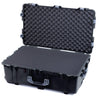 Pelican 1650 Case, Black with Silver Handles & Push-Button Latches Pick & Pluck Foam with Convoluted Lid Foam ColorCase 016500-0001-110-181