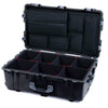 Pelican 1650 Case, Black with Silver Handles & Push-Button Latches TrekPak Divider System with Laptop Computer Pouch ColorCase 016500-0220-110-181