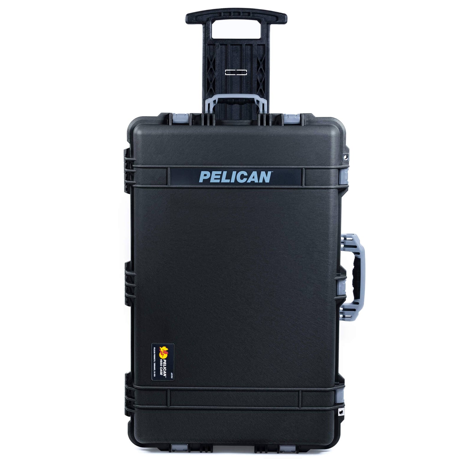 Pelican 1650 Case, Black with Silver Handles & Push-Button Latches ColorCase 