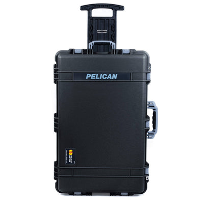 Pelican 1650 Case, Black with Silver Handles & Push-Button Latches ColorCase