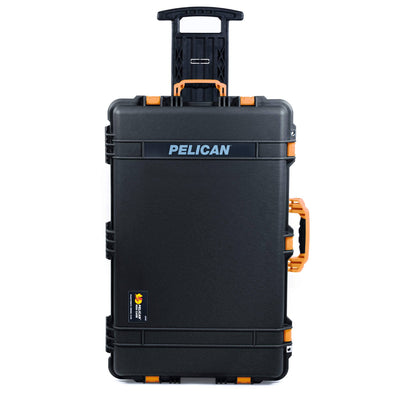 Pelican 1650 Case, Black with Yellow Handles & Push-Button Latches ColorCase