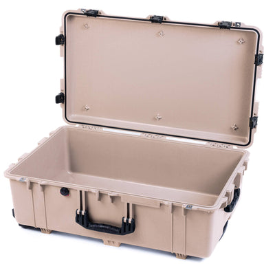 Pelican 1650 Case, Desert Tan with Black Handles & Push-Button Latches None (Case Only) ColorCase 016500-0000-310-111