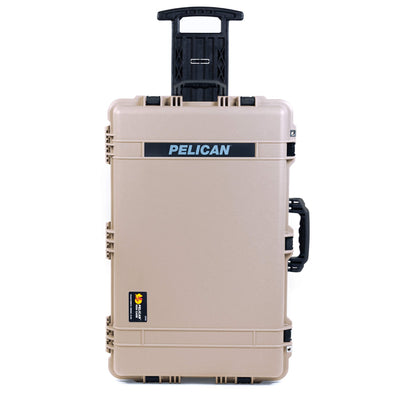 Pelican 1650 Case, Desert Tan with Black Handles & TSA Locking Latches ColorCase