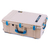 Pelican 1650 Case, Desert Tan with Blue Handles & Push-Button Latches ColorCase