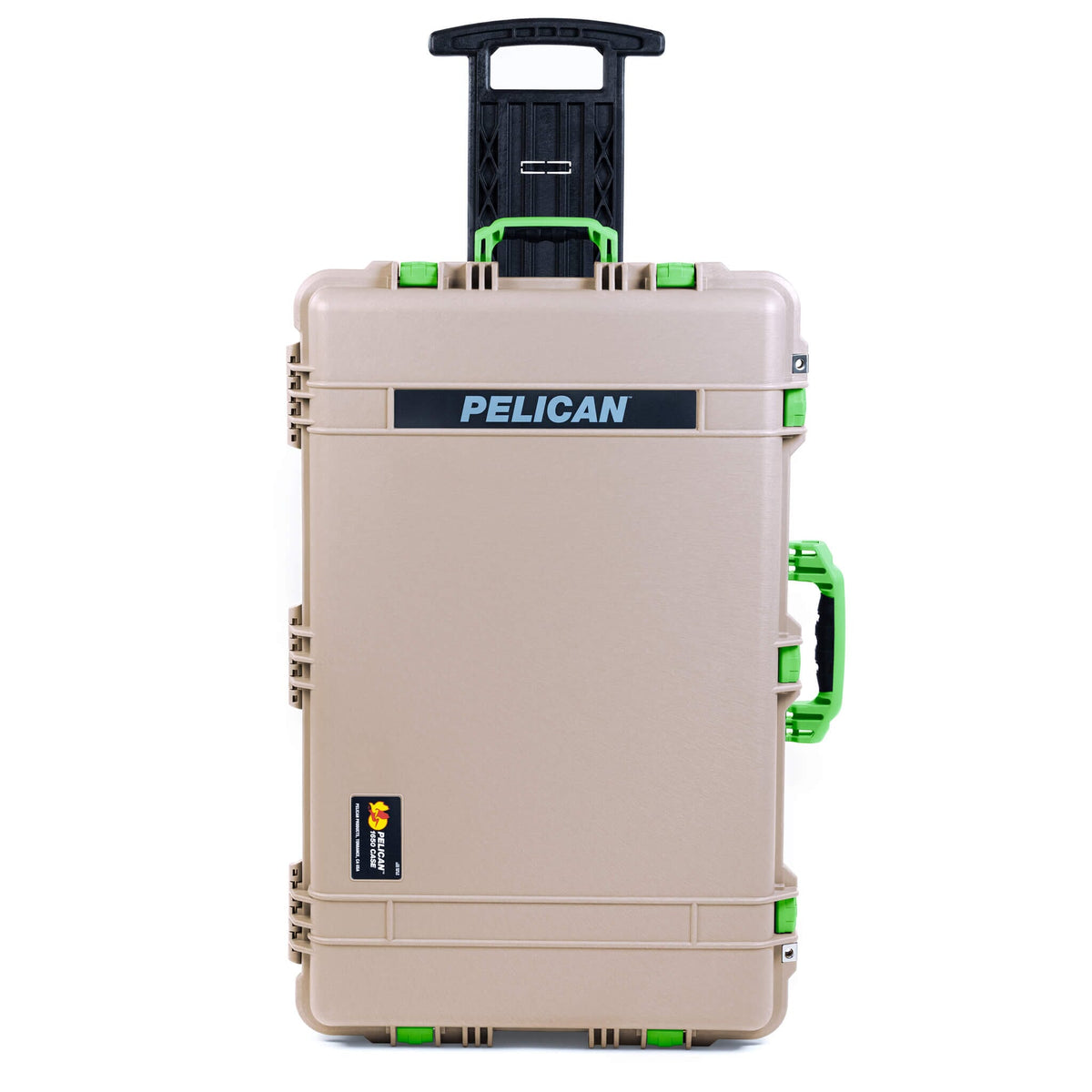 Pelican 1650 Case, Desert Tan with Lime Green Handles &amp; Latches ColorCase 